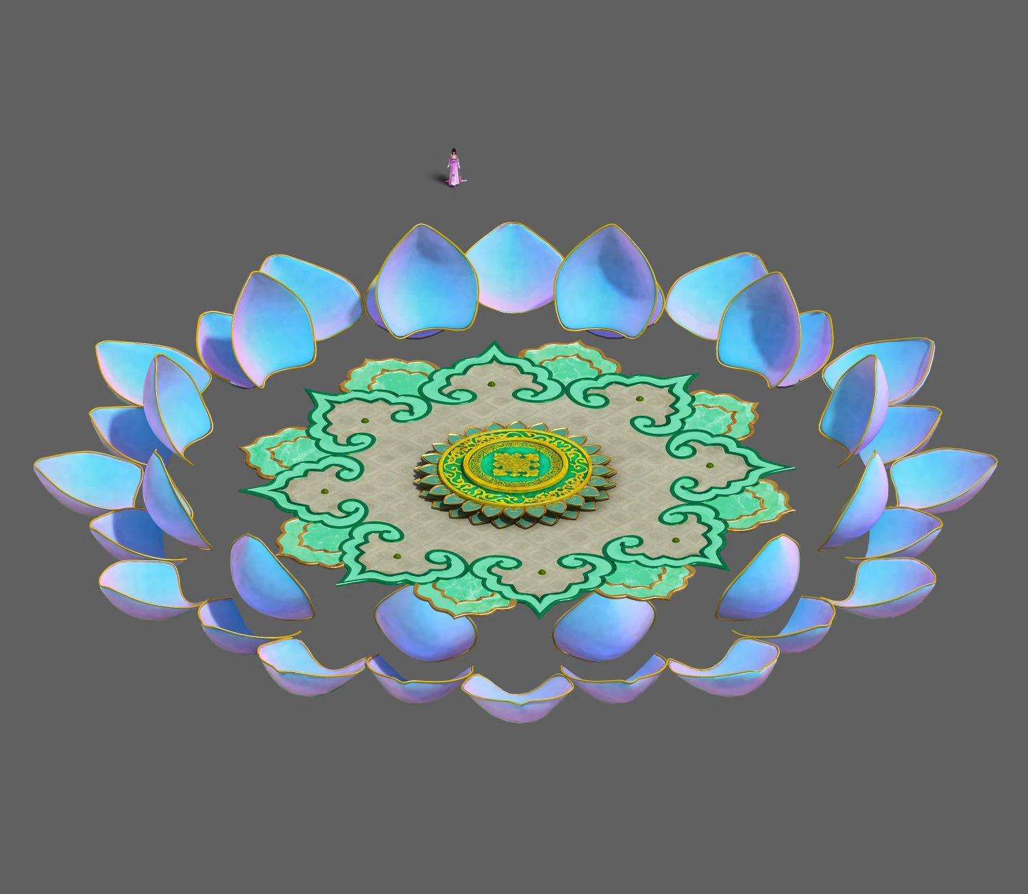 zen - center square 3D Model .c4d .max .obj .3ds .fbx .stl .blend 