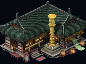 game model - city -precious stones inlaid shop 3D Model