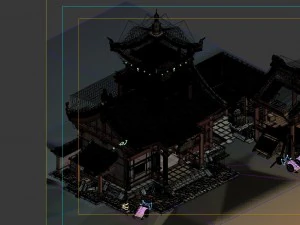 game model - city - material shop 3D Model