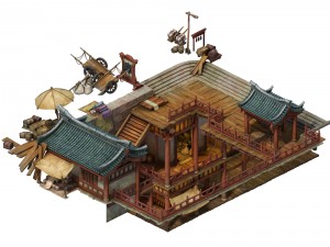 game model - city warehouse Modèle 3D