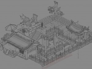 game model - city warehouse 3D Model