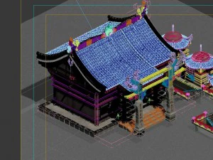 game model - city - pet shop 3D Model