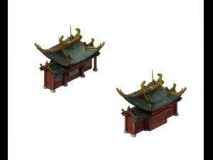 game model - city of large gang architecture 3D Model