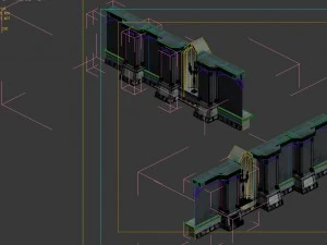 city underground palace - wall 02 3D Model