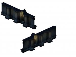 city underground palace - wall 02 3D Model