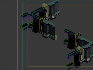 city underground palace - wall 02 Model 3D