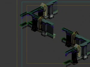 city underground palace - wall 02 3D Model