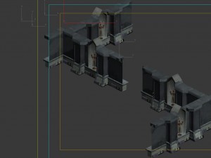 city underground palace - wall 02 Model 3D
