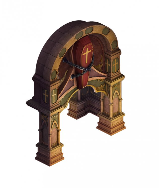city underground palace - shimen - coffin Model 3D .c4d .max .obj .3ds .fbx .stl .blend 
