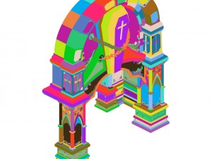city underground palace - shimen - coffin Model 3D