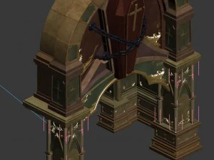 city underground palace - shimen - coffin 3D Model