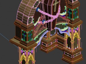 city underground palace - shimen - coffin Model 3D