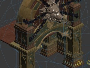 city underground palace - shimen - wolf head 3D Модель