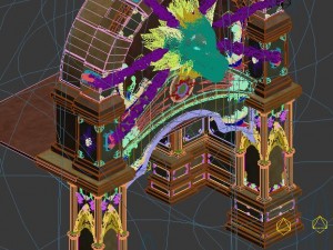 city underground palace - shimen - wolf head 3D Модель