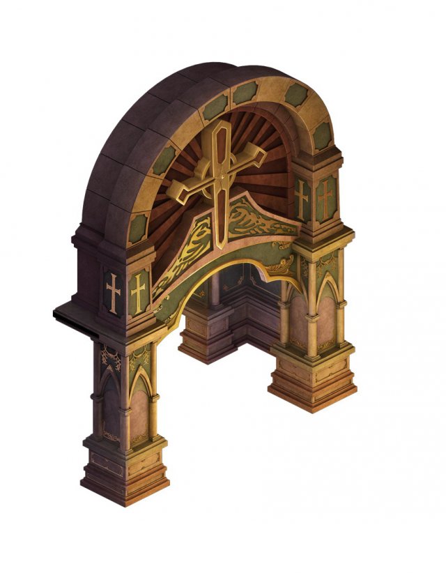 city underground palace - shimen - cross Modello 3D .c4d .max .obj .3ds .fbx .stl .blend 