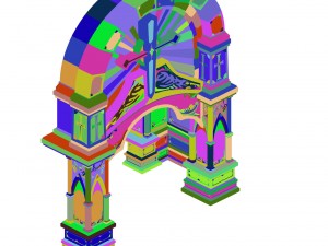 city underground palace - shimen - cross Modello 3D