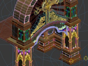 city underground palace - shimen - cross Modello 3D