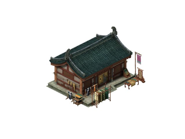game model - city clothing store tailor shop Modelo 3D .c4d .max .obj .3ds .fbx .stl .blend 