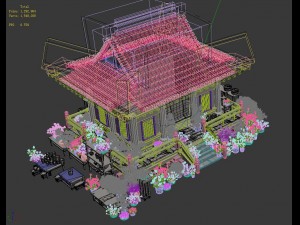 city - flower shop 02 Modello 3D