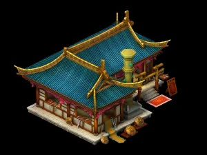 game model - urban construction gem mosaic shop 3D Model