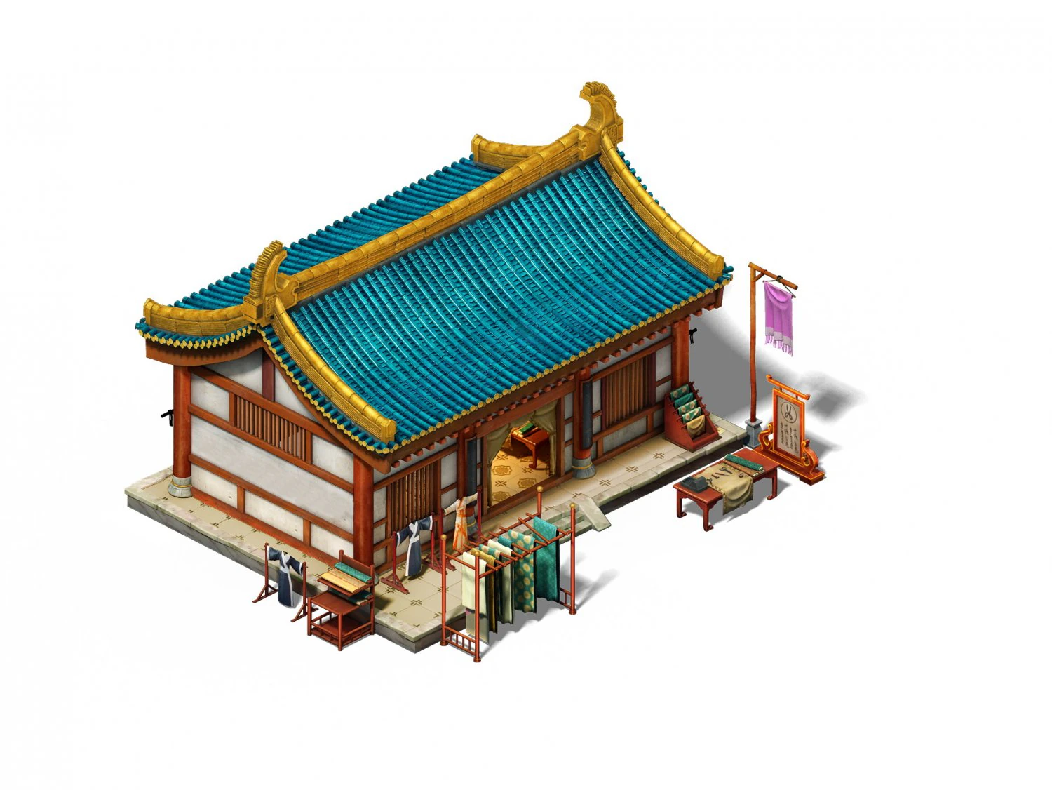city building - tailor 03 3D Model .c4d .max .obj .3ds .fbx .stl .blend 