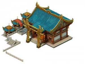 oyun modeli - kentsel inşaat evcil hayvan mağazası 3D Model