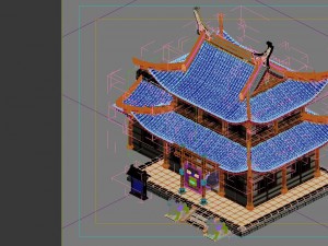 game model - city building - pawn shop 3D 모델