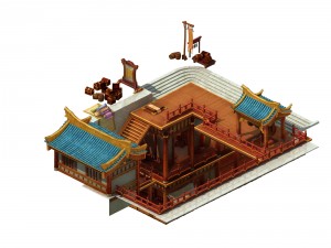 urban building - underground warehouse Modèle 3D