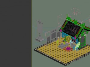 game model - city architecture - hair shop Modelo 3D