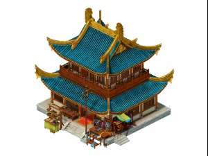 mod&egrave;le de jeu - architecture de la ville - magasin de v&ecirc;tements Modèle 3D