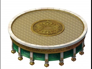 city architecture - sightseeing round table 3D Model