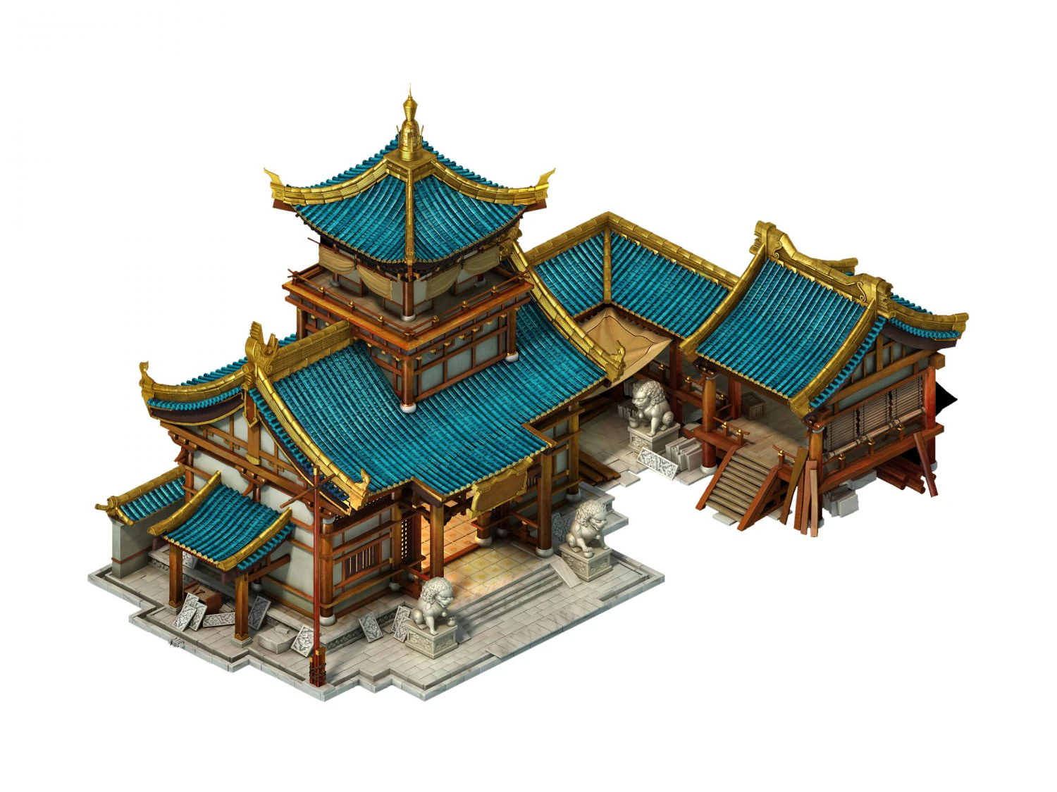 game model - city building - building materials sh 3D Model .c4d .max .obj .3ds .fbx .stl .blend 
