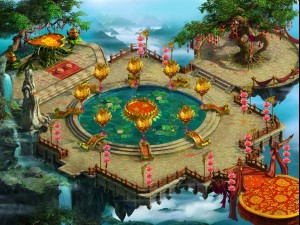 game model - city architecture - marriage scene 3D Модель