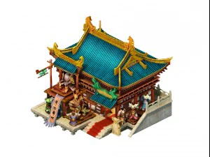 edif&iacute;cio da cidade - loja de armaduras Modelo 3D