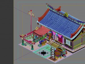 city building - musical instrument store 3D Модель