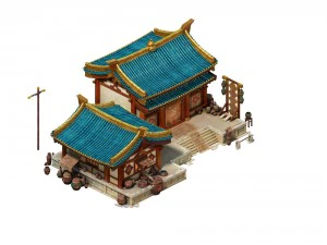 городское здание - винный магазин 3D Модель