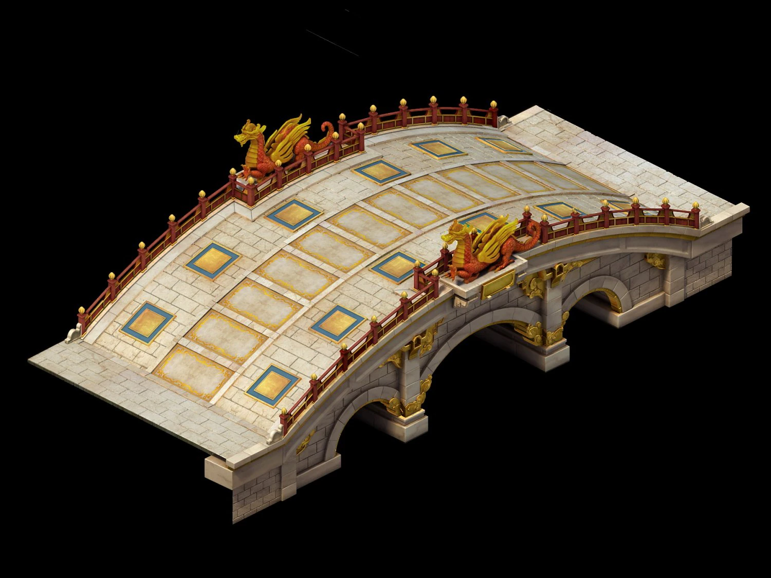 city building - stone bridge 13 3D Model .c4d .max .obj .3ds .fbx .stl .blend