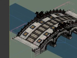 city building - stone bridge 13 3D Model