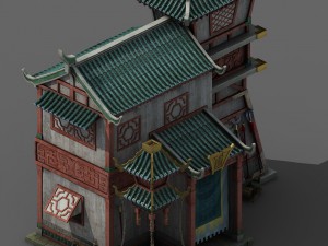 city building - forging shop Modello 3D
