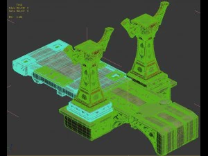city building - small stone bridge 3D Model
