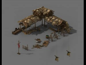 city building - pig farm 3D Model