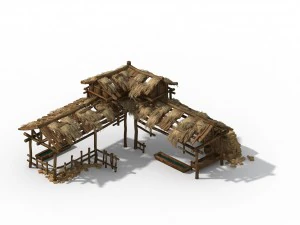 city building - pig farm 3D Model