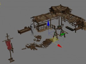 city building - pig farm Modelo 3D