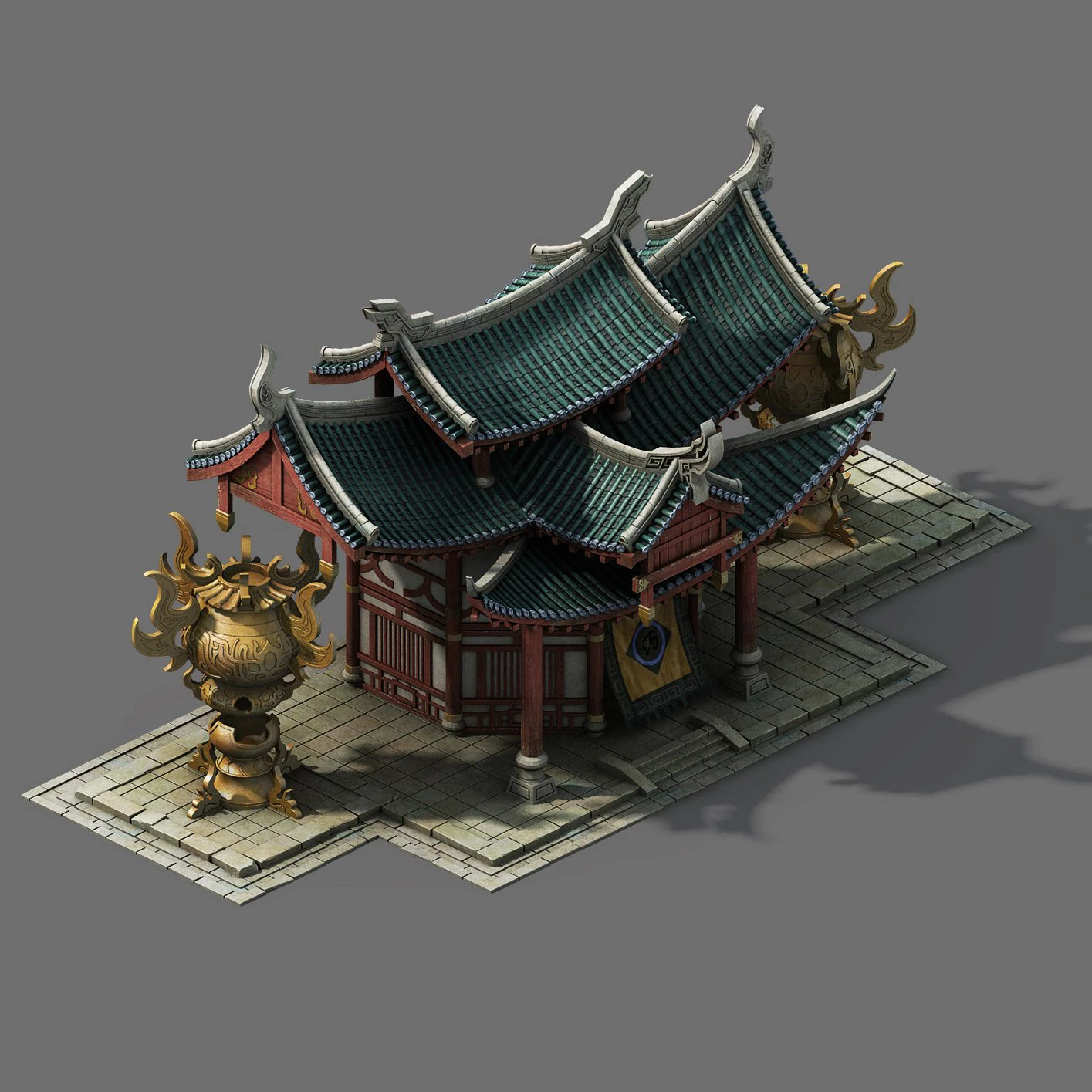 city building - pharmacy 05 3D Model .c4d .max .obj .3ds .fbx .stl .blend 