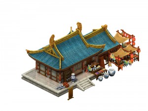 city architecture - grocery 3D Model