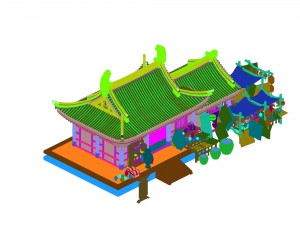 city architecture - grocery 3D 모델