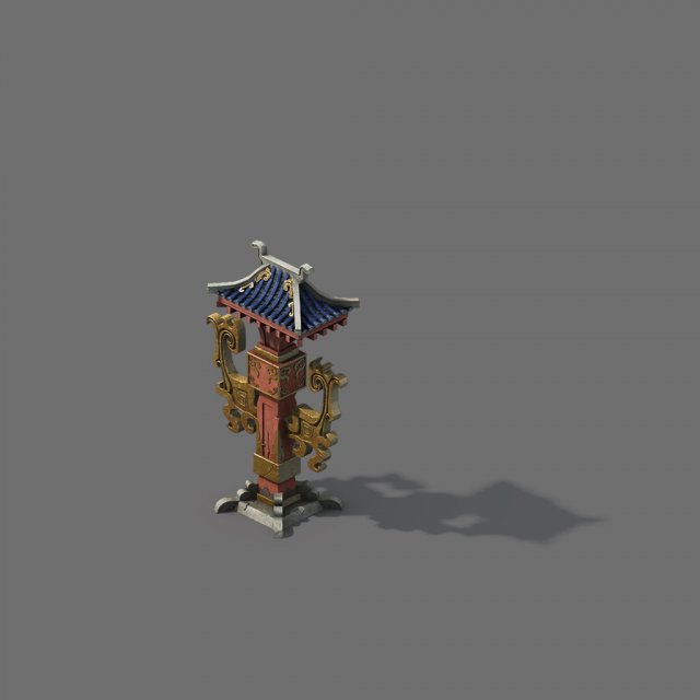 city building - decorative pillars 3D 模型 .c4d .max .obj .3ds .fbx .stl .blend 
