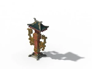 city building - decorative pillars 3D Model