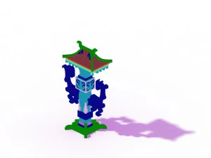 city building - decorative pillars 3D Model