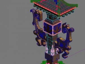 city building - decorative pillars 3D 模型